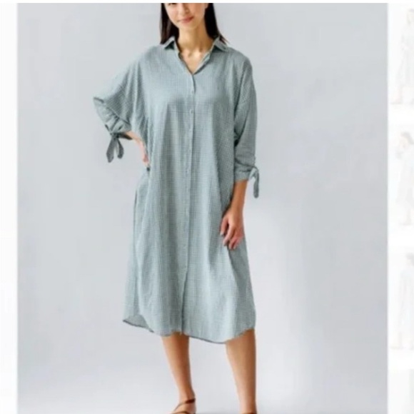 Mirth Gingham Shirt Dress - Picture 1 of 6